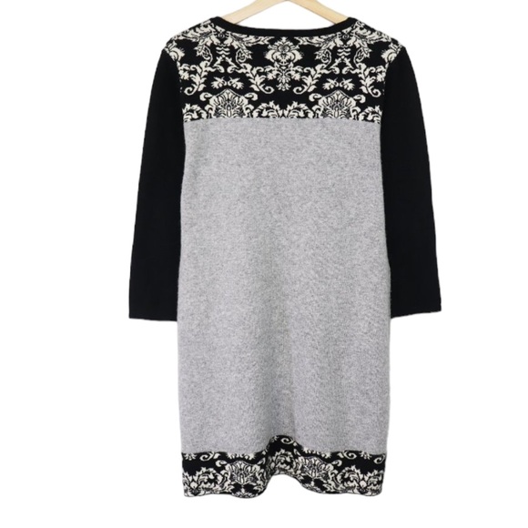 PAPILLON | Sweater Mini Dress 3/4 Sleeves Gray Black XL Style #SD5421 NEW - Picture 4 of 9